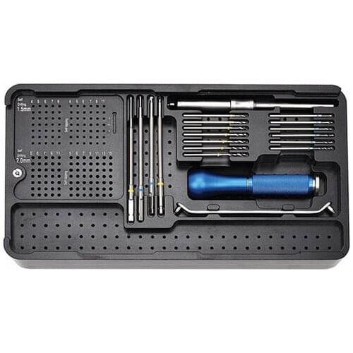 Orthopedic Surgical Instruments 1.5/2.0/2.4 Maxillofacial Plate Instrument Set for Medical Maxillofacial Surgery