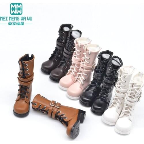 Fits 43--45cm 1/4 BJD shoes Spherical joint doll accessories Fashion Martin boots, high boots leather shoes