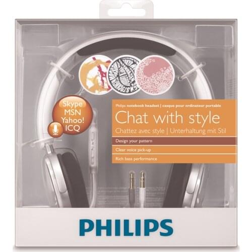 Philips SHM7110U Professional Stereo Headphone 2 Meters Long Line With Microphone For Samsung Xiaomi Smartphone