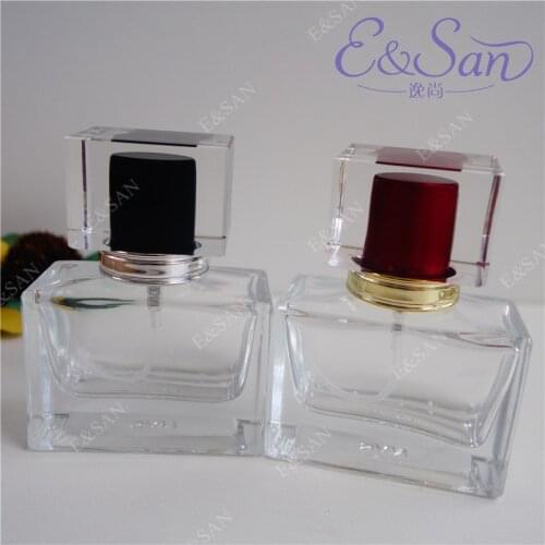 PT176-30ML Flat Square Transparent Glass Perfume Spray Dispensing Cosmetic Bottle 20pcs/lot