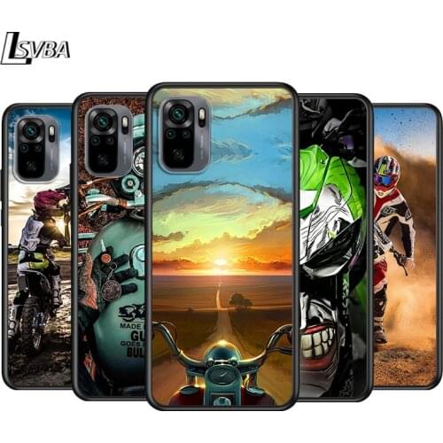 Retro Moto Cross Motorcycle For Xiaomi Redmi Note 10S 10 9T 9S 9 8T 8 7S 7 6 5A 5 Pro Max Phone Case