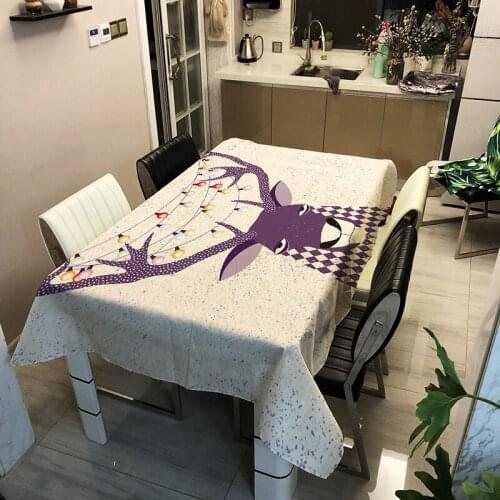Home Christmas Series Decoration Tablecloth Nappe Chemin De Table Rectangular Table Tablecloth Nappe Ronde Party Decoration