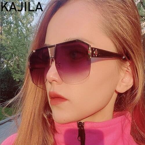 Vintage Square Sunglasses Women 2020 New Fashion Luxury Brand High Quality Semi-Rimless Sun Glasses For Men Lentes De Sol Hombre