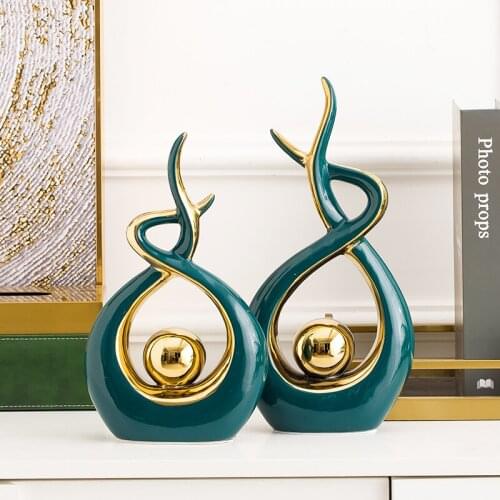 Modern Wine Cabinet Porch Ceramic Decorations Home Living Room TV Cabinet Room Decorations Creative Crafts Desktop Decorations