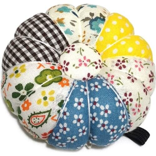 Pumpkin Shaped Needle Pin Pad for Needleworking and Handicraft Sewing 449E