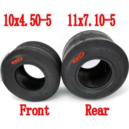 High Quality 168 Go Kart Drift Car Wheel 5 Inch Front 10x4.50-5 Rear 11x7.10-5 Tubeless Vacuum Tire
