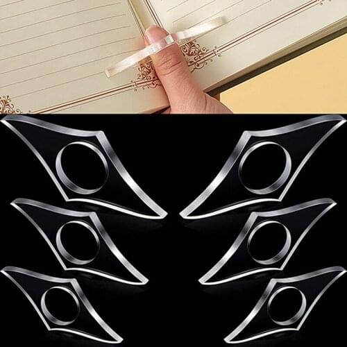 1Pcs Thumb Book Page Holder Clear Page Spreader Transparent Thumb Bookmark Novel