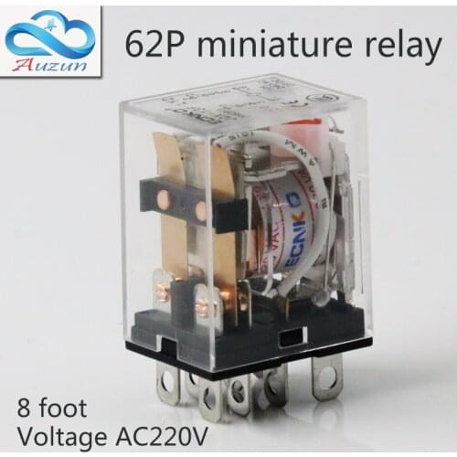 10 pieces hh62P small current relay intermediate relay AC220 8 a foot 10 a2 2 closure ECNKO