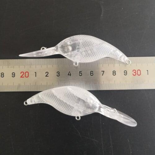 10pcs Unpainted Crank bait Fishing Lure Body 95mm 11g Blank lures 262