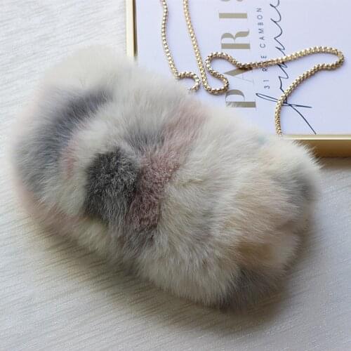 2019 Winter Real Fox Fur Hand Warmer Bag Women Fur Bag Warm Cute Genuine Fur Bags Fashion Fur Handbag