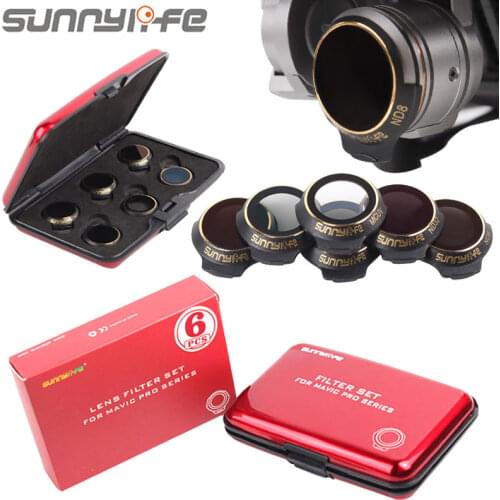 3/4/6pcs/set Multi-Layer Coating Film MCUV/CPL/ND4 ND8 ND16 ND32 Filter Lens Protector for DJI MAVIC PRO & PLATINUM drone