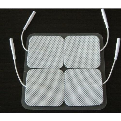 40pcs Replacement Electrode Pads EMS forTens electronic pulse Massager 7000, 3000- Units 5x5 cm White Cloth 10 packs of 4pads