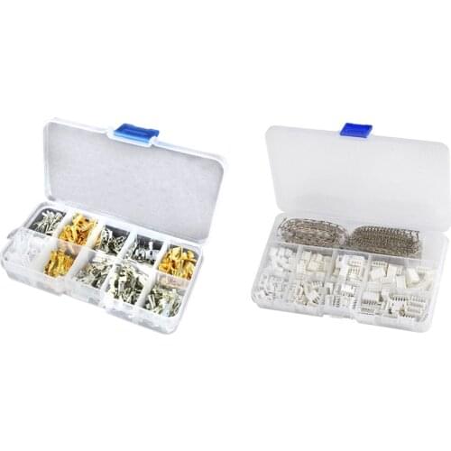 560Pcs 2.54mm JST-XHP 2/3/4/5 Pin Housing with 150Pcs 6.3MM 2.8MM 4.8MM 4.0MM Connector Splice Crimp Wire Terminals