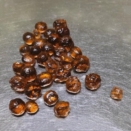 6pcs brown Meteorite GEM MOLDAVITE Glass Czech fall rough aerolite crystal Energy stone