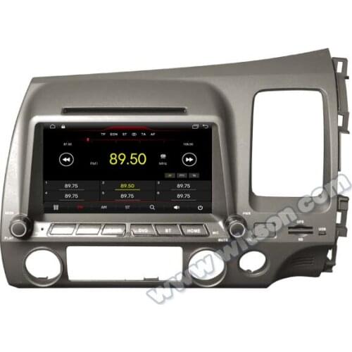 7" Android 10 OS Car DVD Multimedia GPS Radio for Honda Civic 2006-2011 Right Hand Drive with Built-in Digital Signal Processor