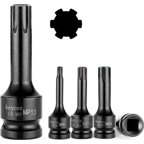 1/2" Drive Socket Adaptor Universal Electric Impact Wrench Screwdriver Bit Torx Bit MP6 MP7 MP8 MP10 MP11 MP12 MP13 MP14