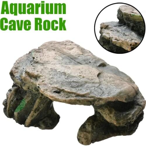 New Fish Tank Artificial Mountain Aquarium Cave Rock Landscap Aquariums Reptiles Hiding Cave Decoration 15x9x6.5cm