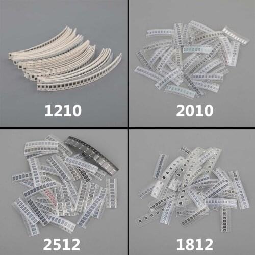 Artudatech 1210/2010/2512/1812 SMD Resistor Assorted Kit 1R-1M Ohm 5% 33 Values