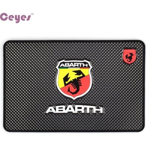 Car Styling Anti Slip Mat Dashboard Pad For Abarth 500 595 For Fiat Non Slip Mat Auto Emblems Car Accessories Interior Universal