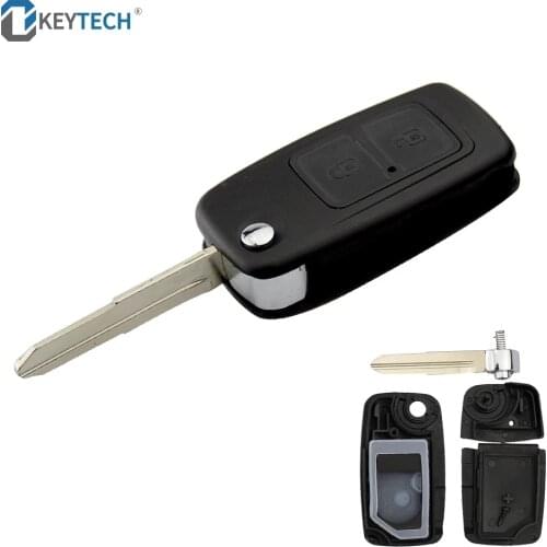 OkeyTech 2Buttons Flip Folding Remote Car Key Shell Case Fob For CHERY TIGGO A1 E5 A5 FULWIN COWIN EASTER Key Cover Uncut Blade