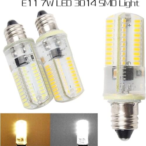 Dimmable 3014Smd E11 LED lamp light bulb 7W 80leds AC110V 220V Warm white/white high lumens CE RoHS 2pcs/lot Free Shipping
