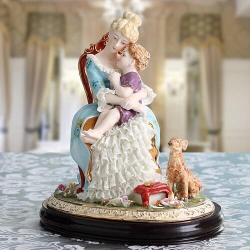 Home High-end decoration lace dolls ceramics handicraft decoration European-style Western Beauty Wedding Gifts