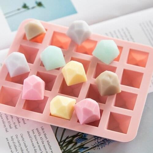 Twenty Cavities Polygon Silicone Soap Mold Handmade DIY Soap Making Supplies Chocolate Cake Mold Cookie Stencil Cake Decor