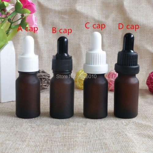 10ml amber green Frosted Glass Essential Oil Bottle Empty Glass Dropper Vials 10cc Dropper Bottle F1039