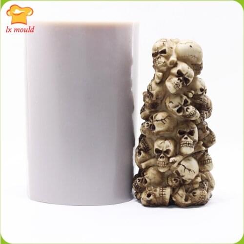 Halloween Candle Mold Skull & Skeleton Decoration Mould
