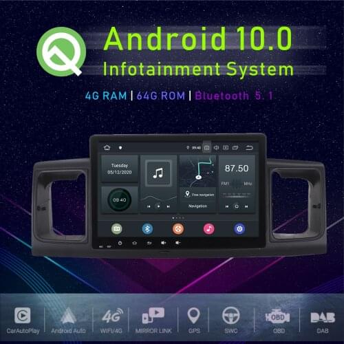 JSTMAX 10.2" Android 10.0 Car GPS Player For Toyota Corolla E120 2003 2006 - 2011 GPS Car Auto Stereo Multimedia Player