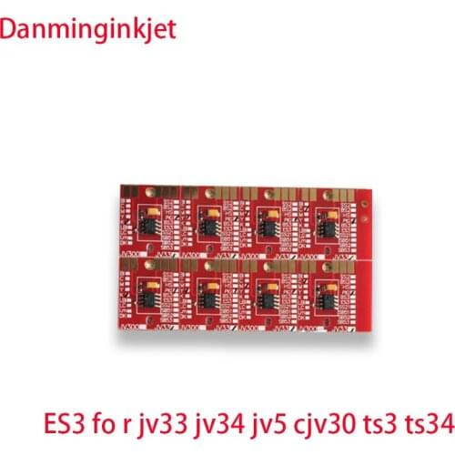 Ink cartridge ES3 permanent chips for mimaki JV3 JV33 JV34 JV5 CJV30 TPC100 TS3 TS34 TS5 auto reset chips for solvent ink