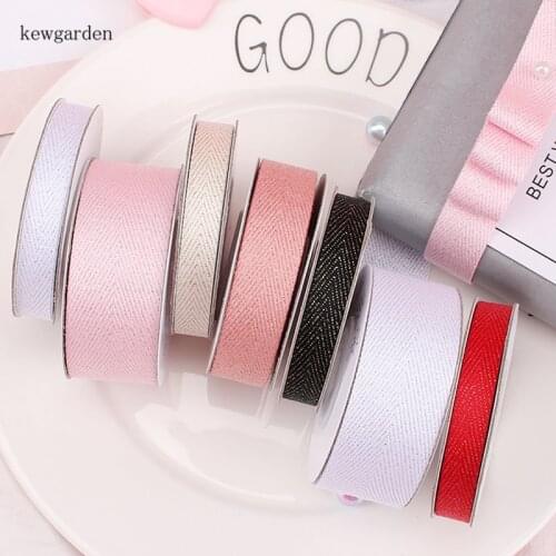 Kewgarden Gold Wire Satin Ribbons 9mm 16mm 25mm Handmade Tape DIY Bowknot Ribbon Packing Riband 5 Meters