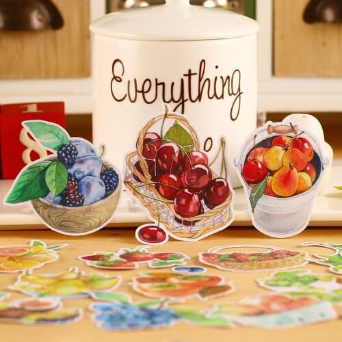 18pcs creative cute self-made Summer fruits food stickers scrapbooking stickers /decorative sticker /DIY craft photo albums