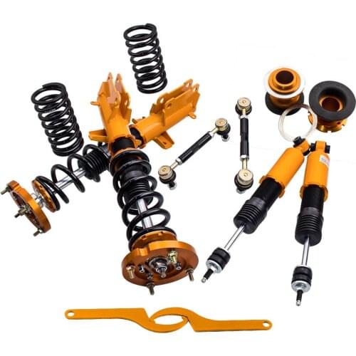 24 Ways Adjustable Damper Force Coilovers for Ford Mustang 05-14 Front Rear Strut Suspension Shock Absorber