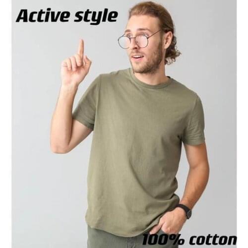 21 Colors Pure Cotton Mens T-shirt 2021 Summer Short-sleeved Mens T-shirt Short-sleeved Solid Color Mens T-shirt Mens Top