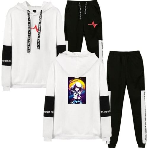 2020 New Anime Angel Beats Two Piece Set Hoodies And Sweatpants Jogger Men Women Long Sleeve Casual Streetwear Tracksuit