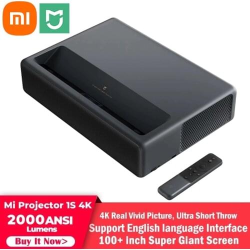 New Xiaomi Mijia Laser Projector 1S 4K 2000ANSI Lumens English Interface TV HDR TV Bluetooth WiFi 3D Smart Home Theater System