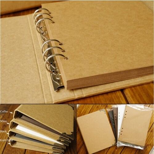 40 Sheets Wedding Loose-Leaf Photo Album Scrapbook Blank DIY Photo Album Cover Baby Kraft Album For Photos For Kids Case Binding