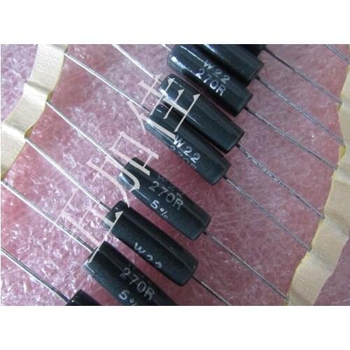 Original new 100% W22 270R 270Ohm 7W 5% advanced enamel resistance 22*8mm (Inductor)