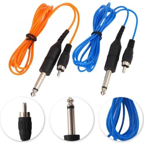 Tattoo Supplies Right Angle Tattoo Clip Cord RCA Cable Line Connector Tattoo Machine Power Supply Accessory