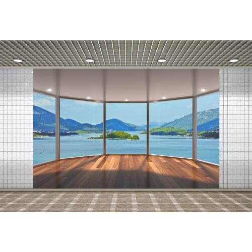 Lyavshi Tropical Summer Holiday View House French Window Floor Photographic Backgrounds Photography Backdrops For Photo Studio