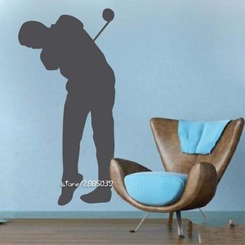 Golfer Vinyl Wall Stickers New Arrivals Wall Art Decals Artistic Design Home Decor Wallpaper High Quality Wall Tattoo SA782