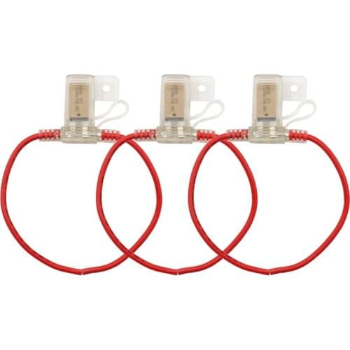 50LC Waterproof Mini Standard Blade Fuse 5A 7.5A 10A 15A 20A 25A 30A AMP Assorted Set 12AWG ATC/ATO Inline Fuse Holder