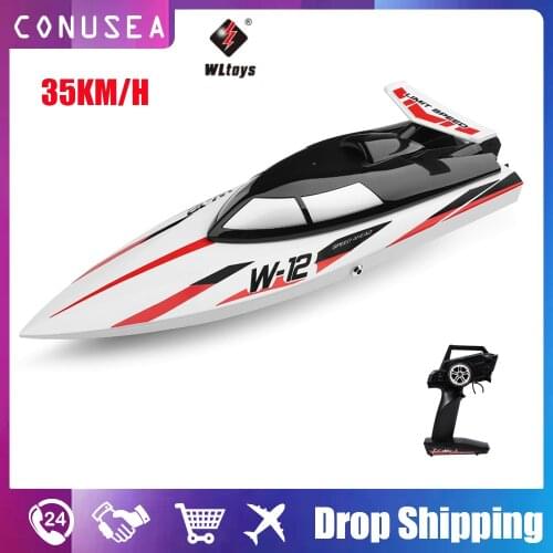 WLtoys WL912-A RC Boat Self Righting 35km/h High Speed Remote Control Boats 2.4GHz Pvc Racing Boats Motorboats Ship Toys for Kid