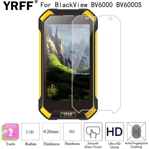 2PCS 2.5D 9H 0.26mm HD Tempered Glass Protective Explosion-proof Screen Protector Film For Blackview BV6000 BV6000S Film