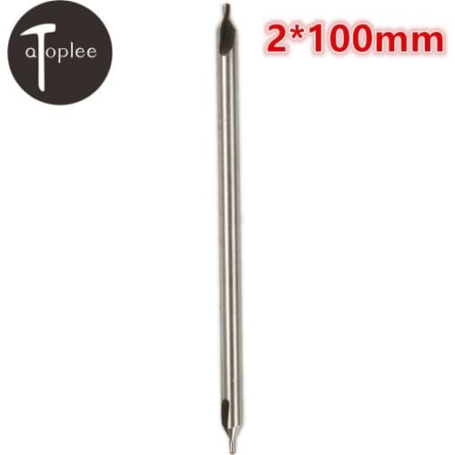 1Pcs 2*100mm HSS A-Type Lengthened Center Drills Double Ended 60 degree Countersinks Bit Set