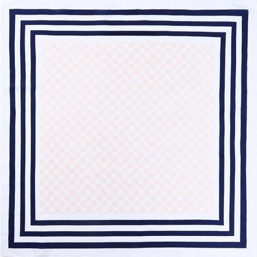 2020 60x60 Cute Dots Multipurpose women Silk twill scarf Satin square tie Hairband ladies foulard femme towel bufanda shawl