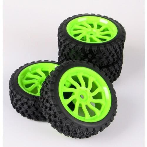 4pcs/set Rally Racing Ruber Tires Wheel Rims For HSP HPI 1:10 RC Car 12mm Hex Tyre Rim Car Accessories