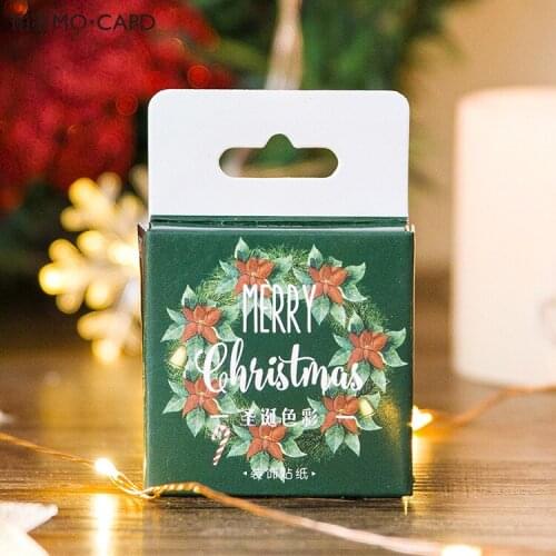 45 Pcs/Set Christmas Blessing series Paper Sticker Decoration DIY Handmade Arts Craft Sticker Christmas gift