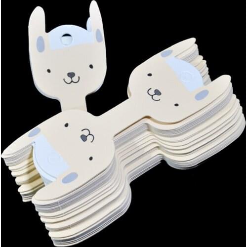 50 Pieces Dog Hairpin Paper Cards Hair Clip Jewelry Cardstock Hair Display Cards
